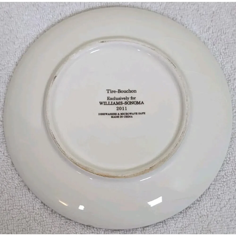 Set of 2 Tire-Bouchon by Williams-Sonoma 2011 Appetizer Plates 6-1/2